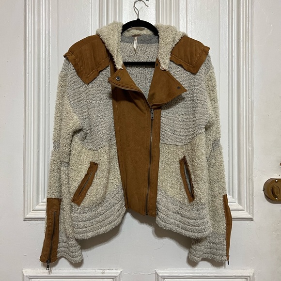 Free People Jackets & Blazers - Free People Mixed Medium Knit Jacket